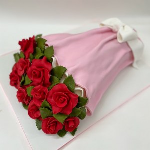 Торт "Букет алых роз"